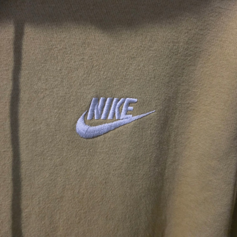 Nike Mens Sportswear Club Fleece Hoodie Mustard Yellow Gold Small BV2648-722 - Picture 3 of 7